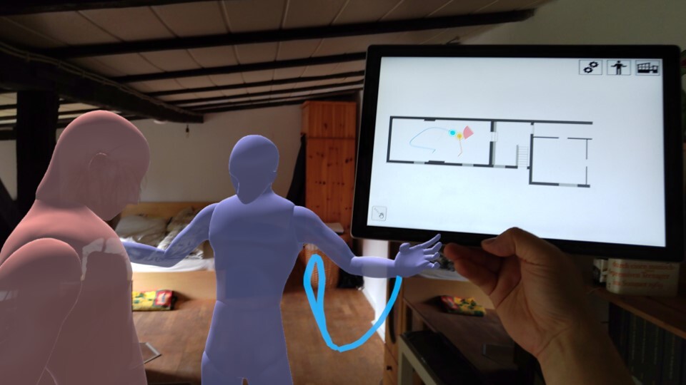AvatAR: An Immersive Analysis Environment for Human Motion Data Combining Interactive 3D Avatars and Trajectories